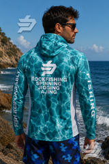 Camiseta Técnica PEGC Aqua Camo con Capucha
